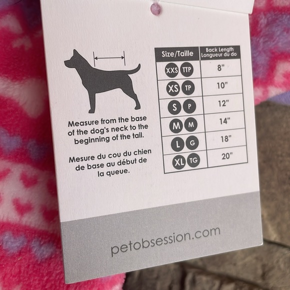 💕Pet Posse Fleece Dog Pajamas Size Medium - Picture 4 of 4